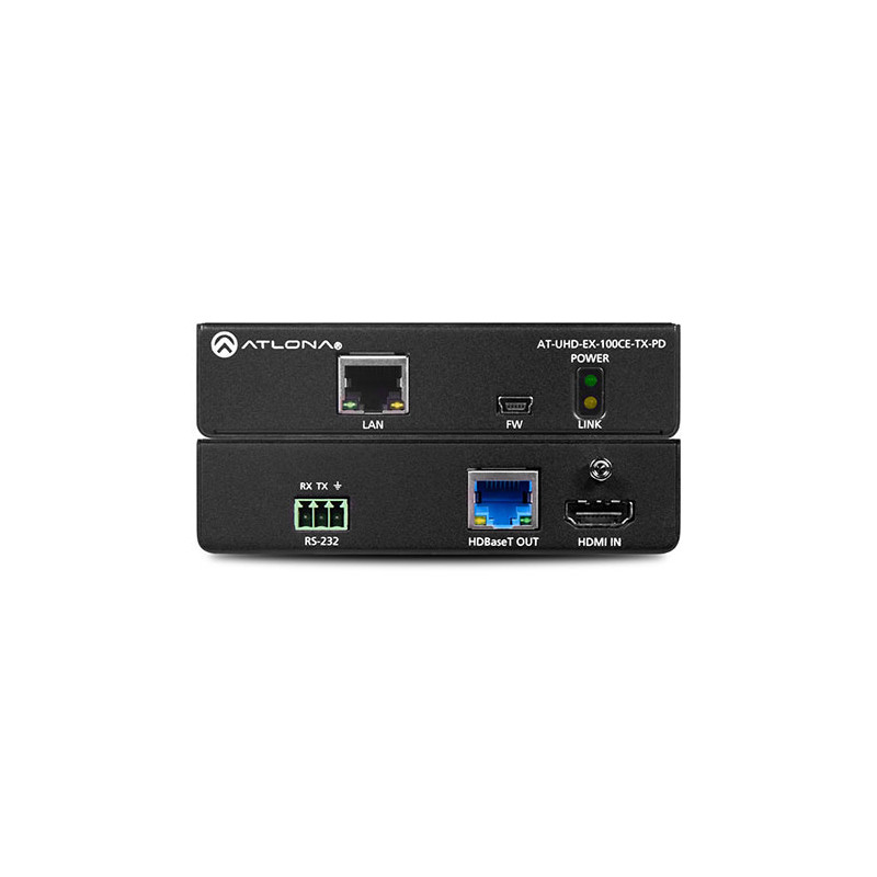 Extensor Atlona AT-UHD-EX-100CE-TX-P 4K HDMI/HDBaseT transmitter with Ethernet pass through, PoE and RS-232 control 274,39 €