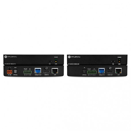 Extensor Atlona AT-UHD-EX-100CEA-KIT 4K HDMI/HDBaseT extender set 100 metres with PoE, IR, RS-232 control and return optical ...