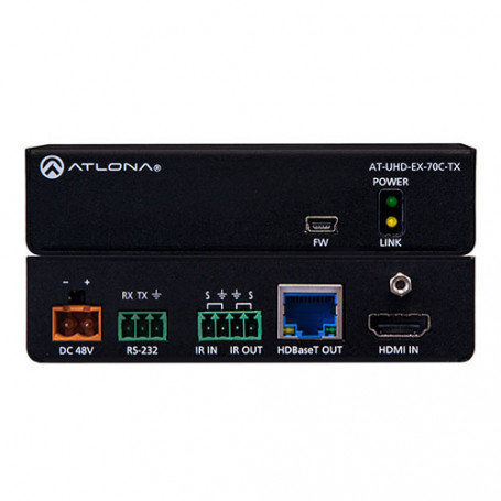 Extensor Atlona AT-UHD-EX-70C-TX 4K HDMI/HDBaseT transmitter with PoE, IR and RS-232 control 70 metres 270,53 €