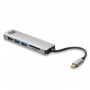 Hub USB-C y lector de tarjetas, 3x USB A hembra 0,15 metros - AC7050 30,21 €
