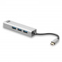 Hub USB-C y adaptador Ethernet, 3x USB A hembra, 0,15 metros - AC7055 24,16 €