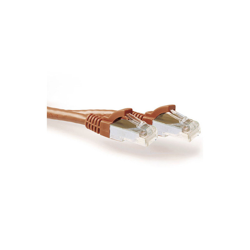 CABLE DE RED ETHERNET CAT6A 3 METROS U/UTP RJ45 Marrón