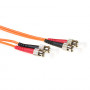 Cable de Fibra Óptica Multimodo 62.5/125 OM1 duplex LSZH con conectores ST 0,50 m