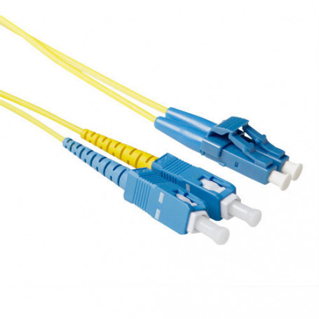 Cable de Fibra Óptica Monomodo 9/125 OS2 duplex LSZH con conectores cortos LC/SC 20,00 m