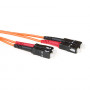 Cable de Fibra Óptica Multimodo 62.5/125 OM1 duplex LSZH con conectores SC 0,50 m