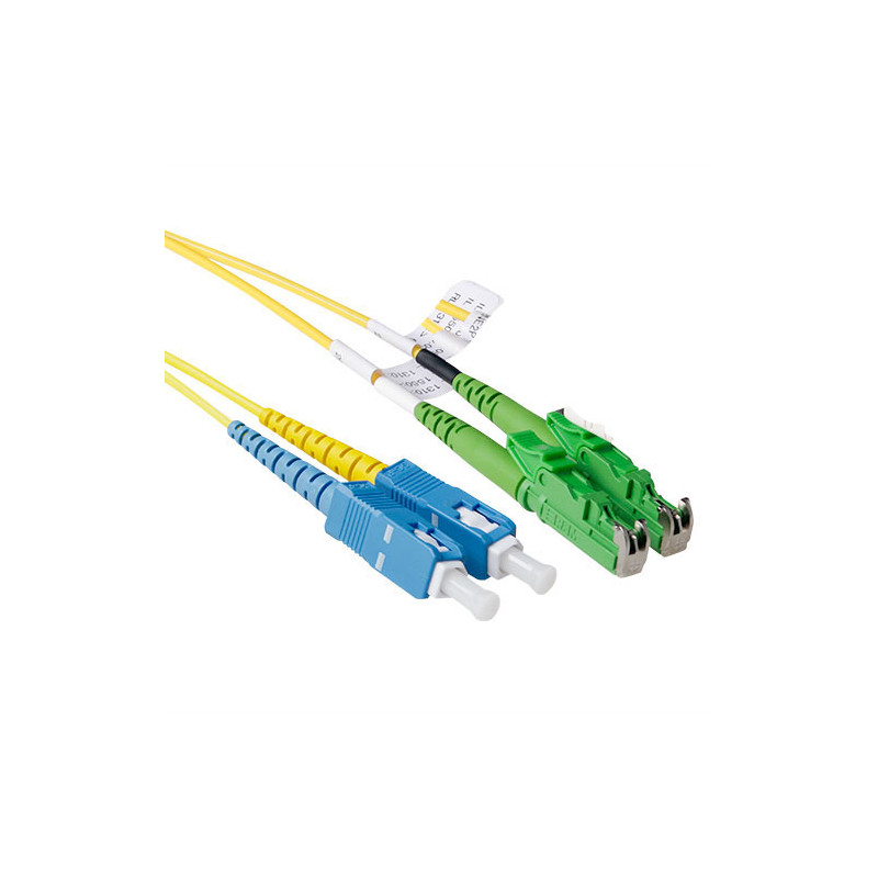 ACT Cable de conexión de fibra Monomodo 9/125 OS2 duplex LSZH con conectores E2000/APC y SC/UPC 1,00 m - RL3101 37,89 €