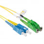 ACT Cable de conexión de fibra Monomodo 9/125 OS2 duplex LSZH con conectores E2000/APC y SC/UPC 1,00 m - RL3101 37,89 €