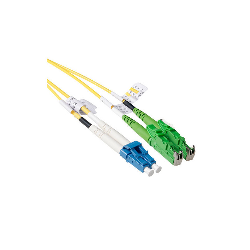 ACT Cable de conexión de fibra Monomodo 9/125 OS2 duplex LSZH con conectores E2000/APC y LC/UPC 1,00 m - RL3201 37,47 €