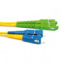 Cable de fibra óptica Monomodo 9/125 OS2 duplex LSZH con conectores SC/APC y SC/PC 2,00 m - RL3802 9,40 €