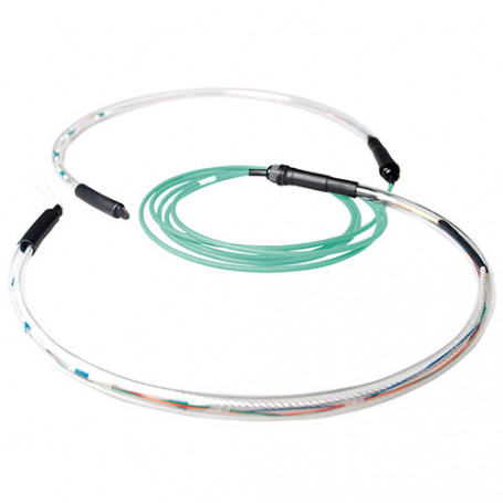 Cable de Fibra Óptica de 8 fibras Multimodo 50/125 OM3 interior/exterior con conectores LC 230 m