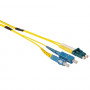 Cable de Fibra Óptica Reforzada Monomodo 9/125 OS2 duplex LSZH con conectores LC/SC 10,00 m