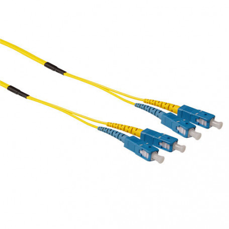 Cable de Fibra Óptica Reforzada Monomodo 9/125 OS2 duplex LSZH con conectores SC 30,00 m