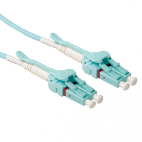 ACT Cable de conexión de fibra Uniboot Multimodo 50/125 OM3 duplex LSZH con conectores LC (con extractor) 1,00 m - RL6301 10,...
