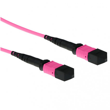 Cable de Fibra Óptica Multimodo 50/125 OM4 polaridad B con conectores hembra MTP 1m