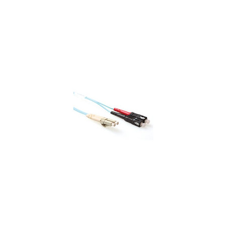 Cable de Fibra Óptica Multimodo 50/125 OM3 duplex LSZH con conectores LC/SC  1,00 m