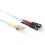 Cable de Fibra Óptica Multimodo 50/125 OM3 duplex LSZH con conectores LC/SC  1,00 m