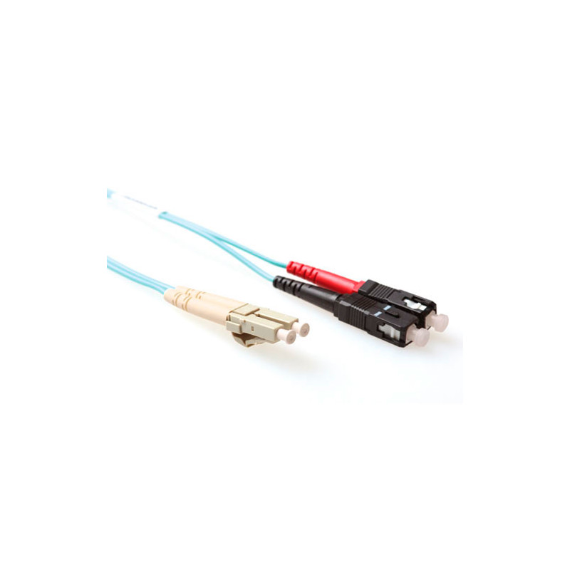 Cable de fibra óptica Multimodo 50/125 OM3 duplex LSZH con conectores LC/SC 12,00 m - RL8612 17,10 €