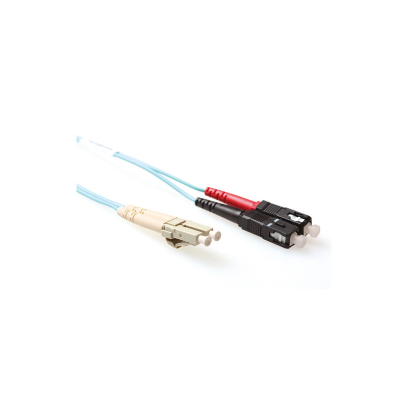 Cable de fibra optica Multimodo 50/125 OM4 duplex LSZH con conectores LC/SC 3,00 m - RL8703 11,22 €
