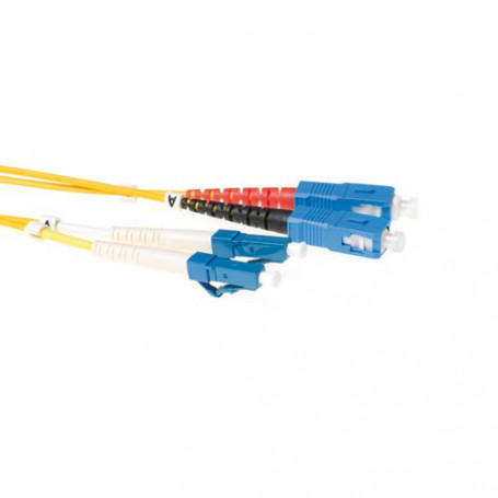 Cable de Fibra Óptica Monomodo 9/125 OS2 duplex LSZH con conectores LC/SC  7,00 m