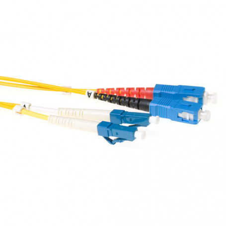 Cable de Fibra Óptica Monomodo 9/125 OS2 duplex LSZH con conectores LC/SC  25,00 m