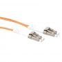 Cable de Fibra Óptica Multimodo 50/125 OM2 duplex LSZH con conectores LC  0,50 m