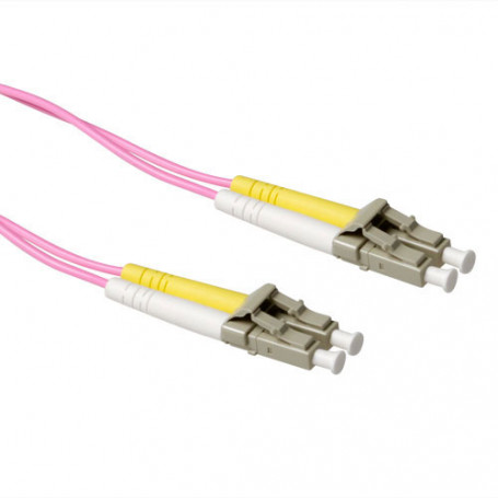 Cable de Fibra Óptica Multimodo 50/125 OM4 duplex LSZH con conectores LC  7,00 m