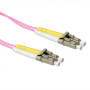 Cable de Fibra Óptica Multimodo 50/125 OM4 duplex LSZH con conectores LC  0,25 m
