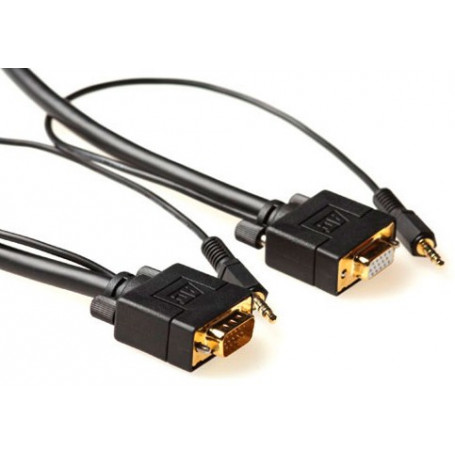 ACT Cable de extensión VGA+Audio de Alto Rendimiento macho - hembra 2,00 m - AK4980
