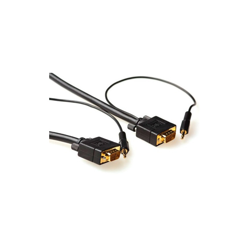 ACT Cable de conexión VGA+Audio de Alto Rendimiento macho - macho 2,00 m - AK4990