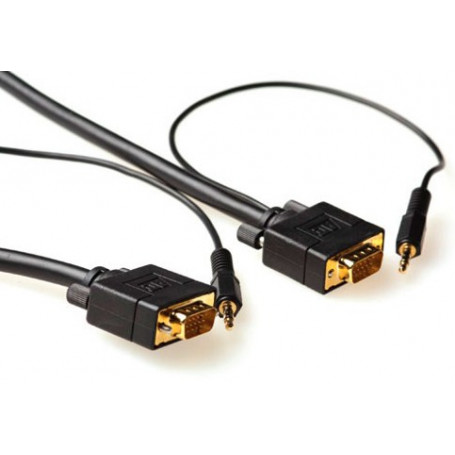 ACT Cable de conexión VGA+Audio de Alto Rendimiento macho - macho 15,00 m - AK4995