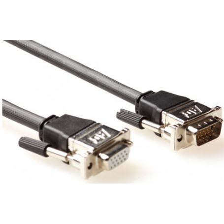ACT Cable de extensión VGA de Alto Rendimiento macho - hembra con conectores metalicos  1,80 m - AK9020