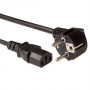 Cable de Alimentación LSZH Schuko macho angulado - C13 negro 1,50 m