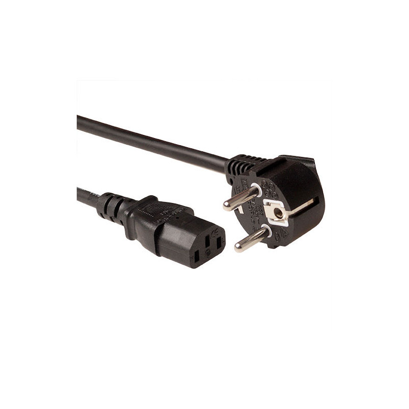 Cable de Alimentación LSZH Schuko macho angulado - C13 negro 2,00 m 4,84 €
