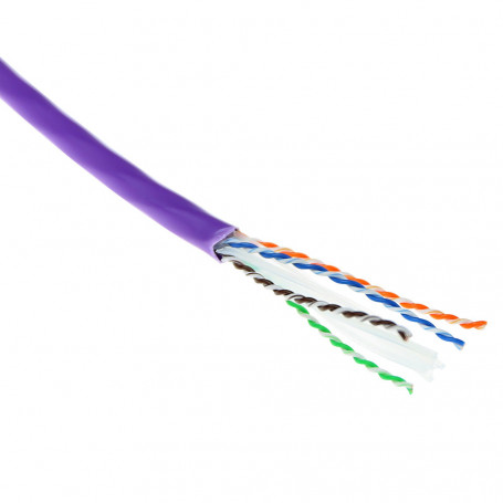 Cable De Red Ethernet Cat 6A U/UTP, LSZH, CPR euroclass ECA 23AWG, violeta 305 Metros 174,94 €
