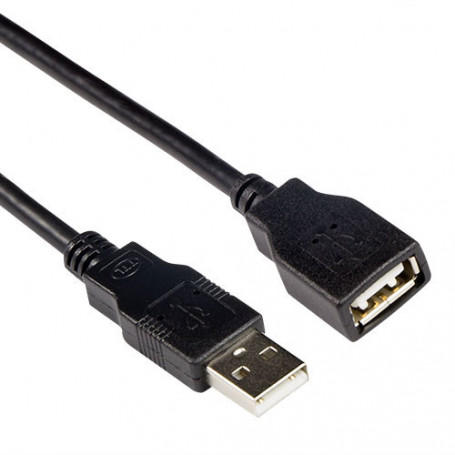 ACT USB 2.0 A macho - USB A hembra negro 3,00 m - SB0036