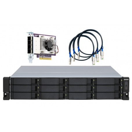 Almacenamiento NAS QNAP TL-R1200S-RP caja para disco duro externo Carcasa  de disco duro/SSD Negro, Gris 2.5/3.5