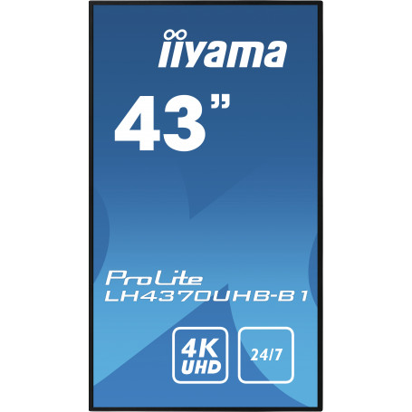 Monitor Profesional iiyama LH4370UHB-B1 pantalla de señalización Pantalla plana para señalización digital 108 cm (42.5") VA 7...