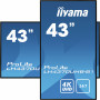 Monitor Profesional iiyama LH4370UHB-B1 pantalla de señalización Pantalla plana para señalización digital 108 cm (42.5") VA 7...