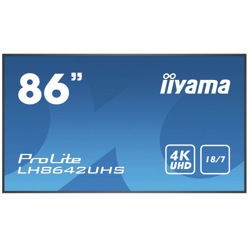 Pantalla Gran Formato iiyama LH8642UHS-B3 pantalla de señalización Pantalla plana para señalización digital 2,17 m (85.6") IP...