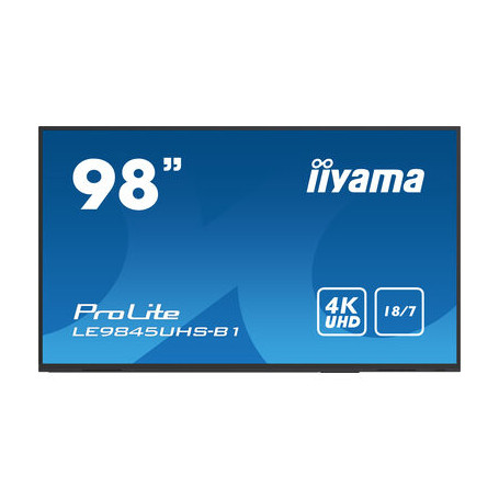 Pantalla Gran Formato iiyama LE9845UHS-B1 pantalla de señalización Pantalla plana para señalización digital 2,49 m (98") LED ...