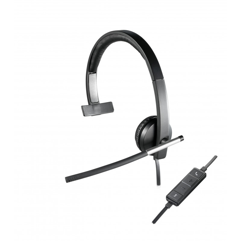 Logitech H650e Auriculares Alámbrico Diadema Oficina/Centro de llamadas USB tipo A Negro, Plata 53,76 €