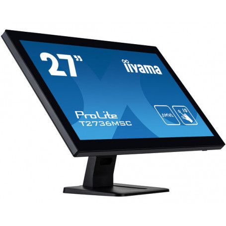 Pantalla Interactiva iiyama ProLite T2736MSC-B1 pantalla para PC 68,6 cm (27") 1920 x 1080 Pixeles Full HD LED Pantalla tácti...
