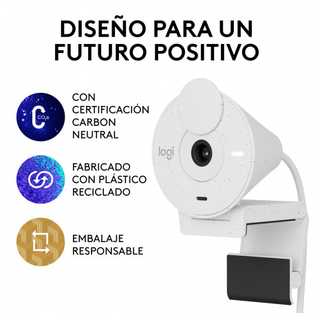 Cámara Videoconferencia Logitech Brio 300 cámara web 2 MP 1920 x 1080 Pixeles USB-C Blanco 61,36 €