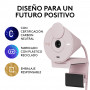Cámara Videoconferencia Logitech Brio 300 cámara web 2 MP 1920 x 1080 Pixeles USB-C Rosa 64,21 €