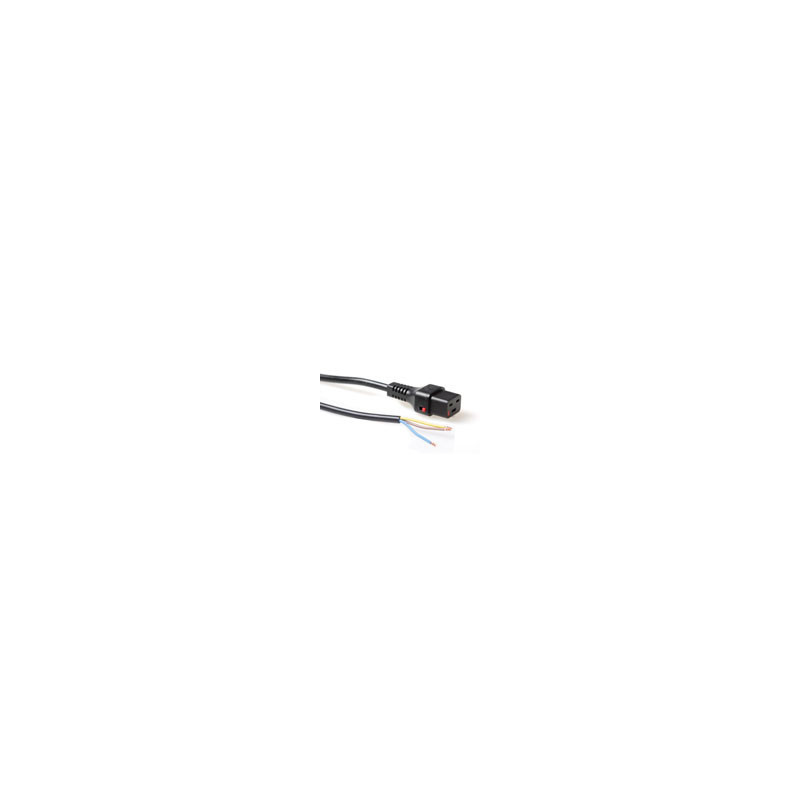 IEC Lock Cable de Conexión 230V C19 bloqueable - Extremo abierto Negro 2.00 m - PC1174 6,91 €