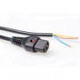 IEC Lock Cable de conexión 230V C13 bloqueable - Extremo abierto Negro 3.00 m - PC979 5,90 €