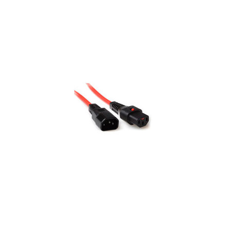 IEC Lock Cable de conexión 230V C13 bloqueable - C14 Rojo 0,50 m - PC1384 3,35 €