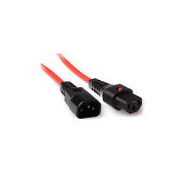 IEC Lock Cable de conexión 230V C13 bloqueable - C14 Rojo 3,00 m - PC1387 6,67 €