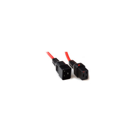 IEC Lock Cable de conexión 230V C19 bloqueable - C20 Rojo 1.00 m - PC1401 9,32 €