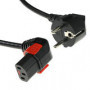 IEC Lock Cable de alimentación de 230 V CEE 7/7 macho (angulado) a C13 (angulado) bloqueable, negro, 1 metro - EL449S 6,80 €
